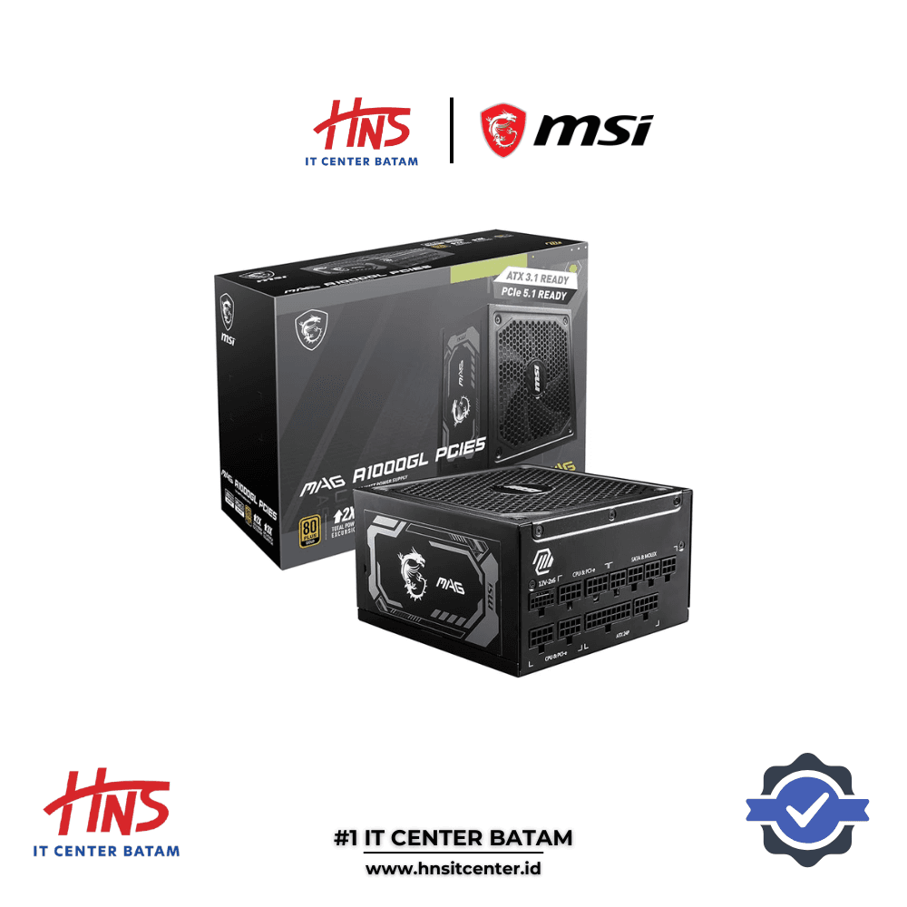 POWER SUPPLY MSI MAG A1000GL 1000W 80+ GOLD - FULL MODULAR