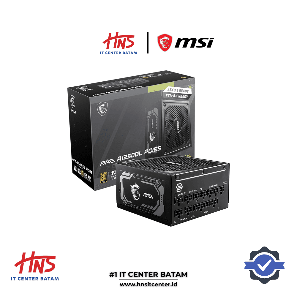 POWER SUPPLY MSI MAG A1250GL 1250W 80+ GOLD - FULL MODULAR