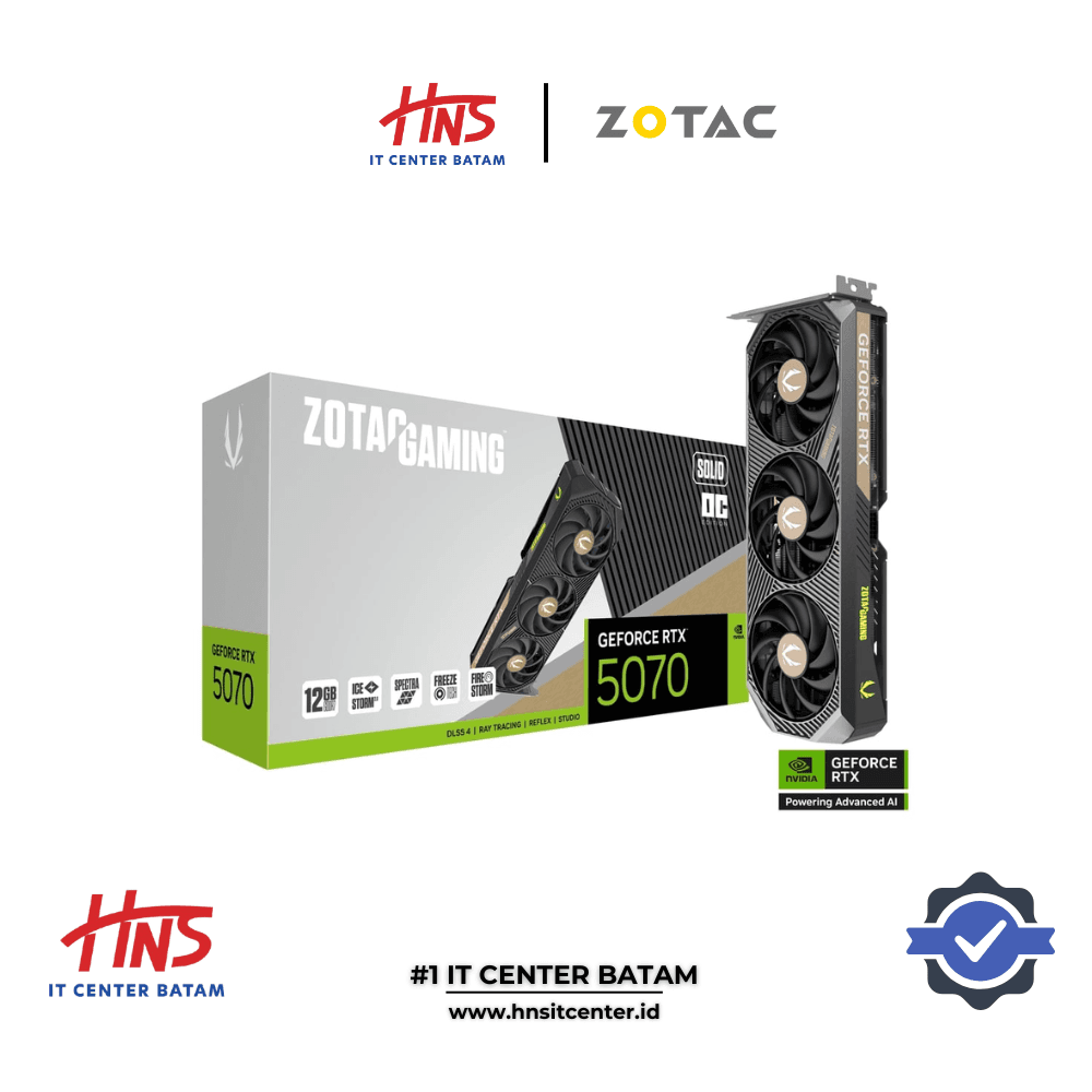 VGA CARD ZOTAC RTX 5070 12GB SOLID OC EDITION GDDR7