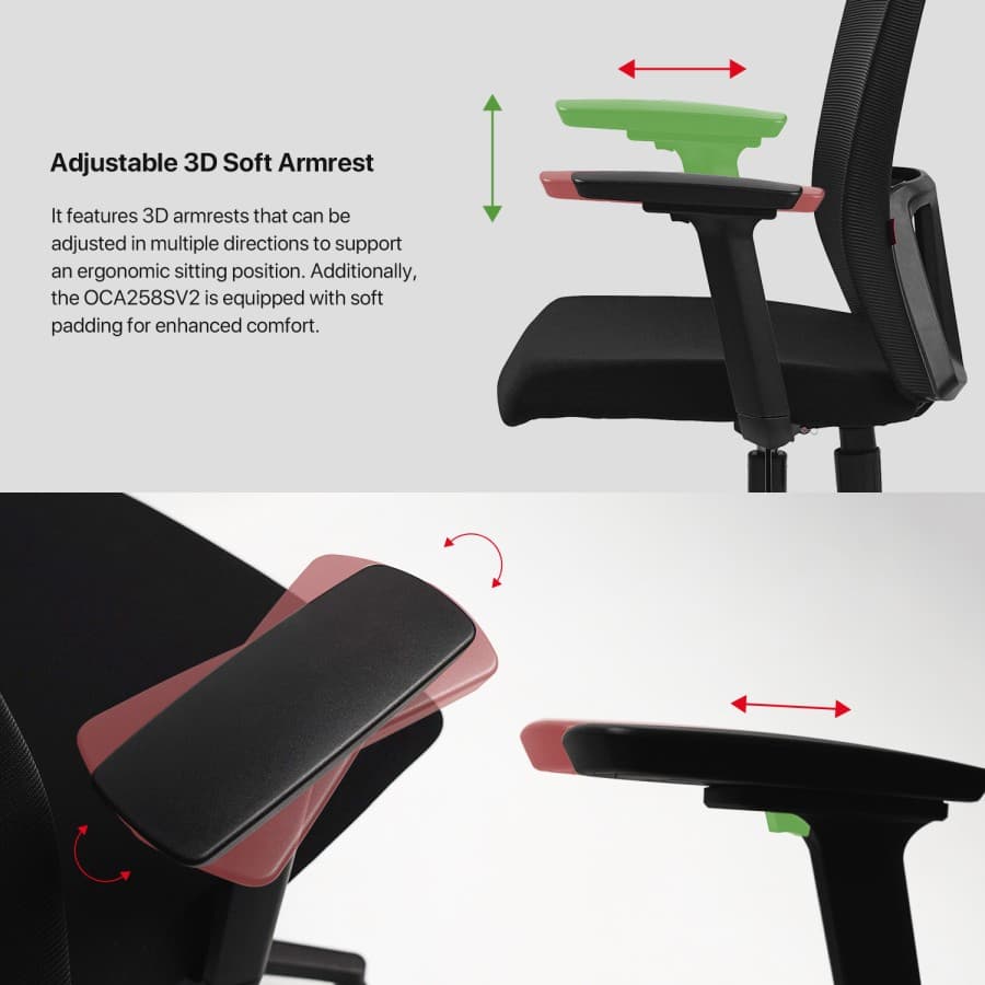 KURSI GAMING FANTECH OCA258S V2 ADJUSTABLE HAND REST UPGRADED