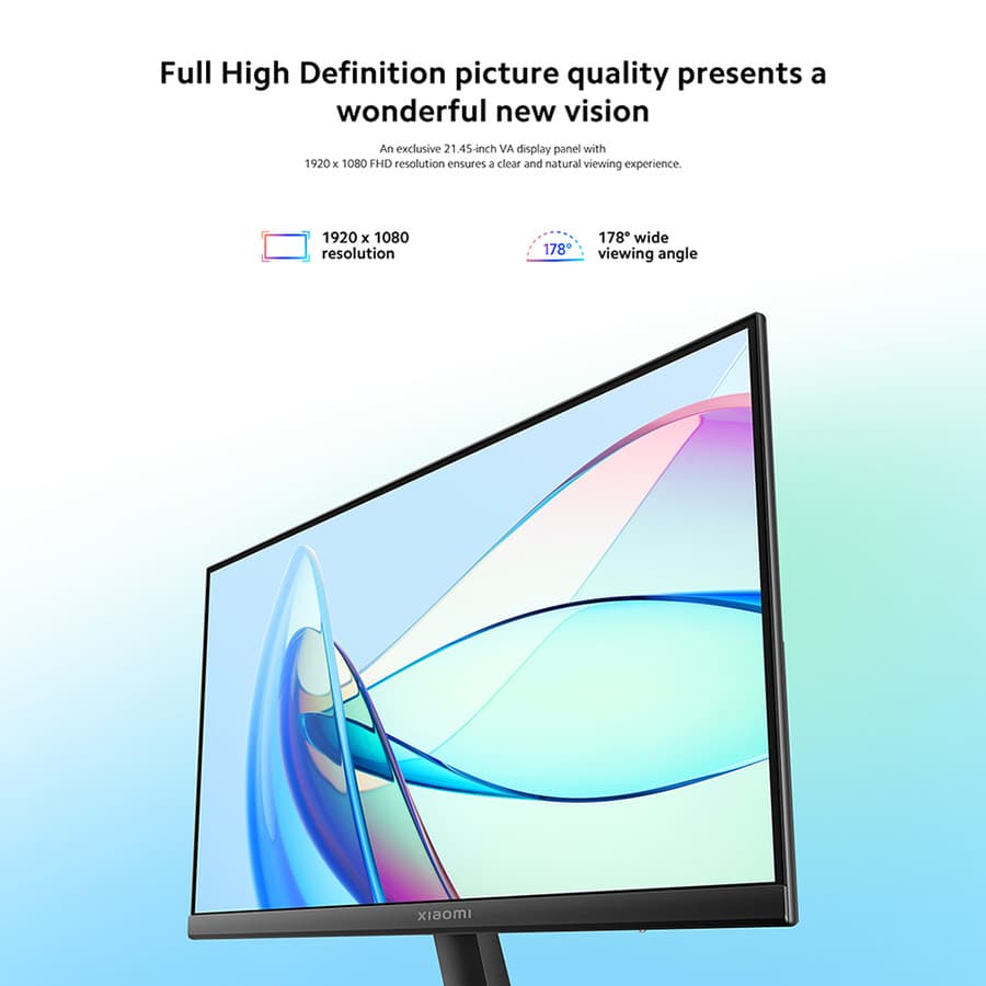 MONITOR XIAOMI A22i 22" FLAT VA FHD (1920x1080) 75Hz 99% sRGB - (A22FAB-RAGL)