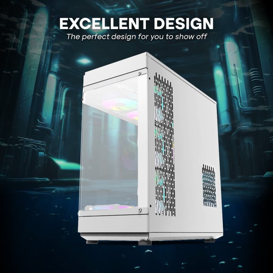CASING LEXA GAMING OCEAN ARCTIC FULL TOWER FRAMELESS - EATX