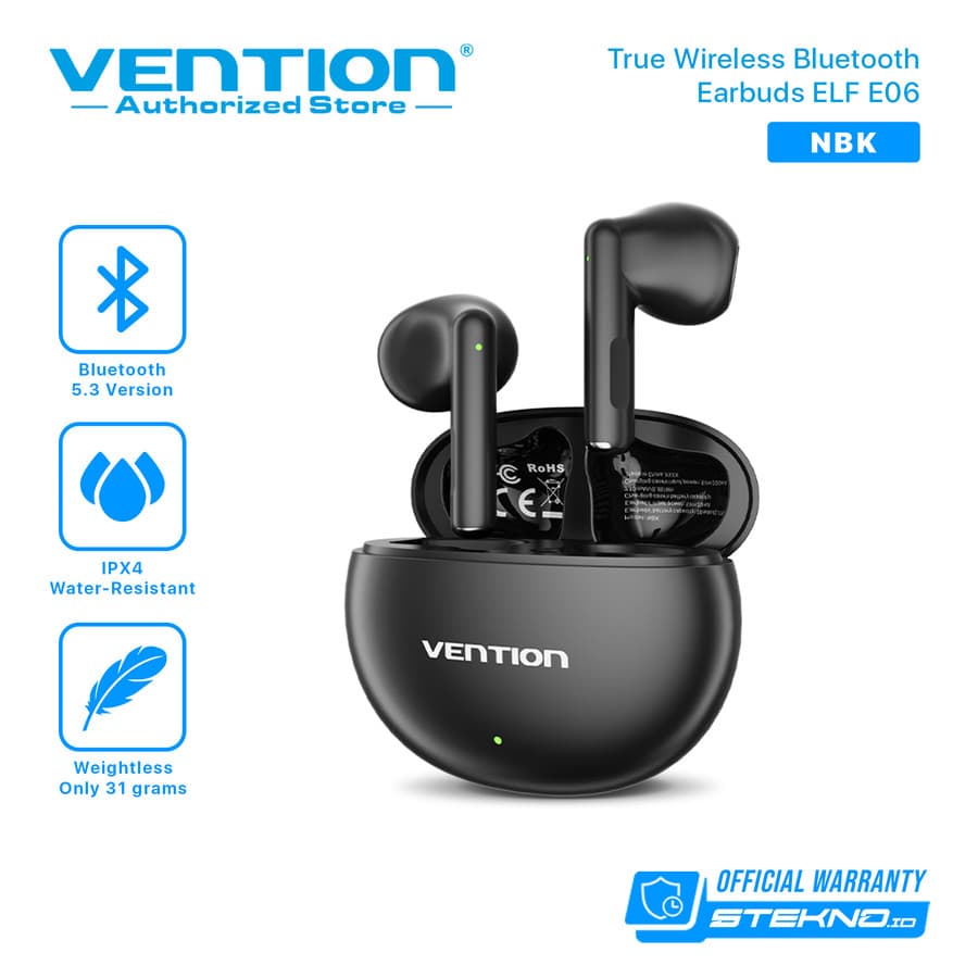 VENTION ELF E06 TWS TRUW WIRELESS EARPHONE EARBUDS (NBKB0 NBKW0 NBKP0 NBKS0)