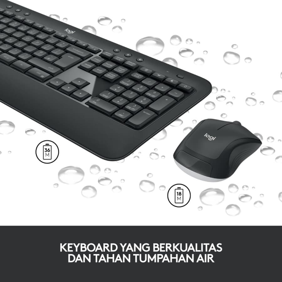KEYBOARD MOUSE LOGITECH MK540 ADVANCED WIRELESS KEYBOARD & MOUSE COMBO