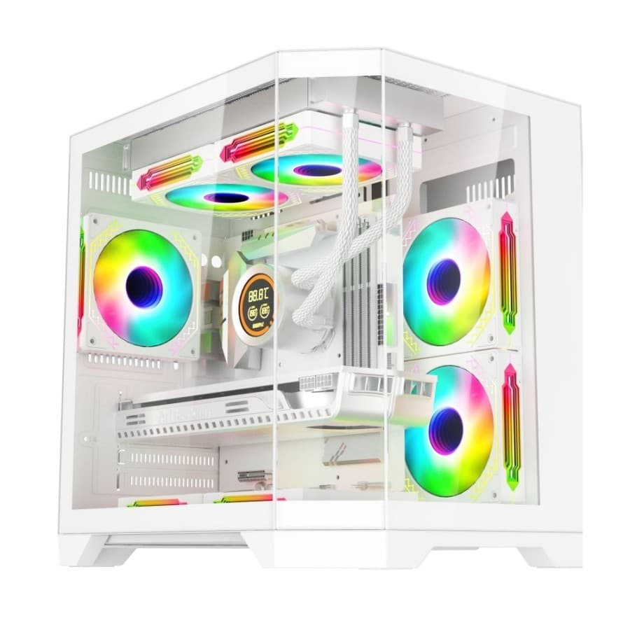 CASING AIGO DARKFLASH FT350 MID TOWER (NO FAN) - mATX