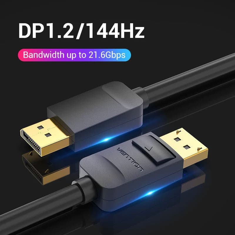 VENTION DISPLAY PORT TO DISPLAY PORT CABLE 1.5M - 5M Black (HACBG HACBH HACBI HACBJ)