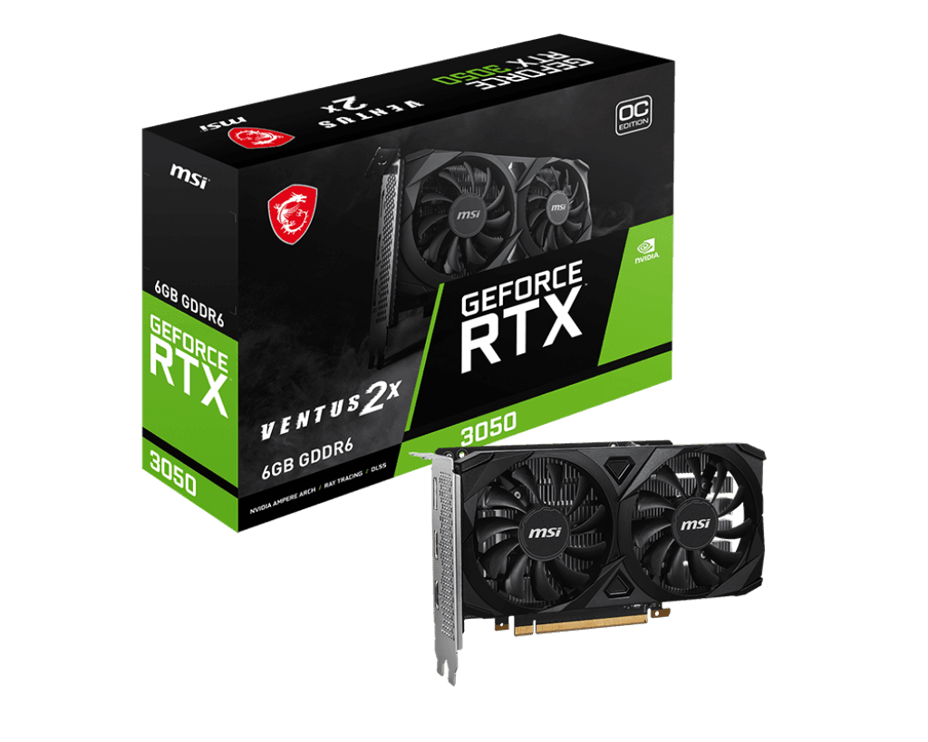 VGA CARD MSI RTX 3050 6GB VENTUS 2X GDDR6