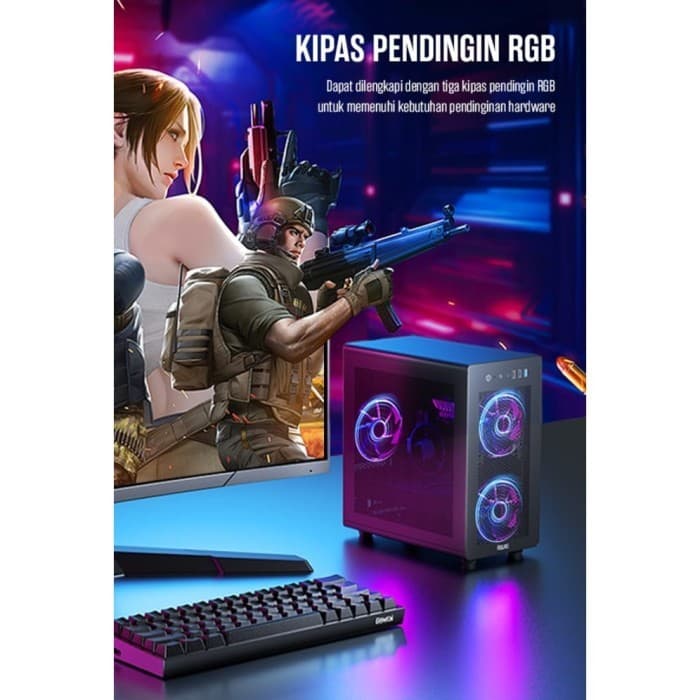 CASING GAMEN GCS110 BLACK MINI TOWER - mATX