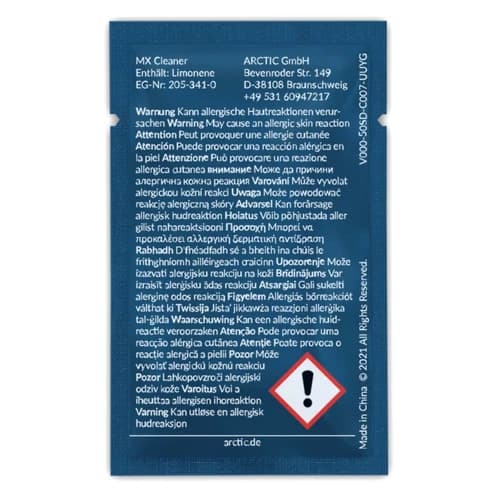 CLEANING WIPES ARCTIC MX CLEANER FOR REMOVING THERMAL PASTE 40 Pcs / BOX