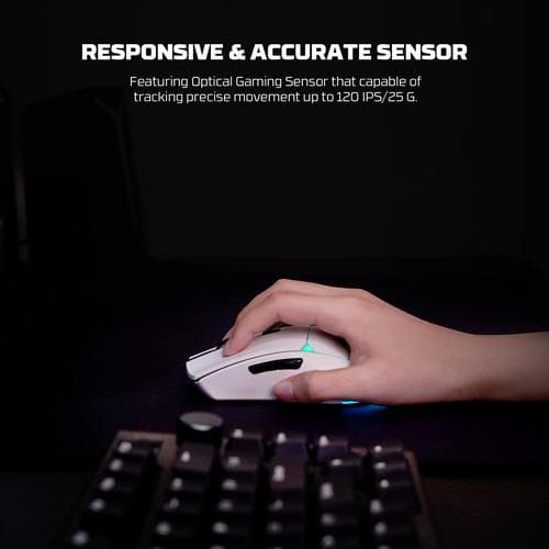 MOUSE FANTECH CRYPTO II WG7V2 WIRELESS WITH RGB GAMING OPTICAL SENSOR