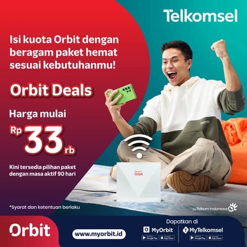 MODEM TELKOMSEL E5576 ORBIT MIFI H1 PORTABLE WIFI 4G HIGH SPEED DATA