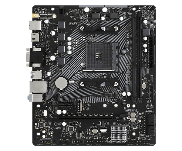 MOTHERBOARD ASROCK A520M-HVS AM4 DDR4 - mATX