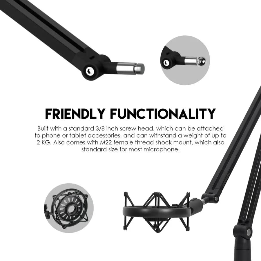 STAND MIC FANTECH AC902S for LEVIOSA MCX01 02 ADJUSTABLE ARM
