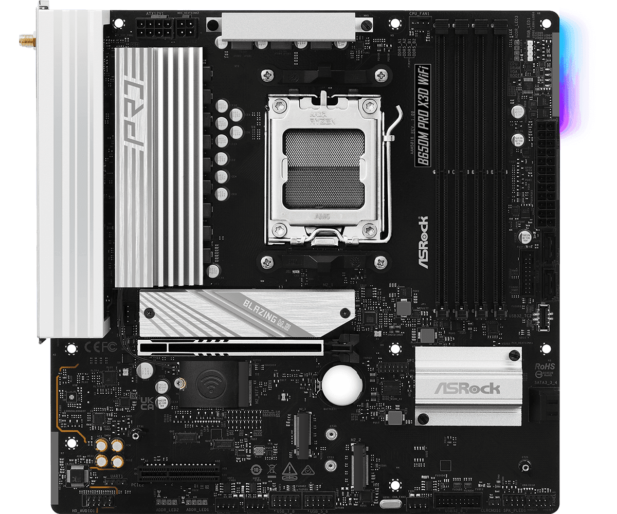 MOTHERBOARD ASROCK B650M PRO X3D WIFI AM5 DDR5 - mATX