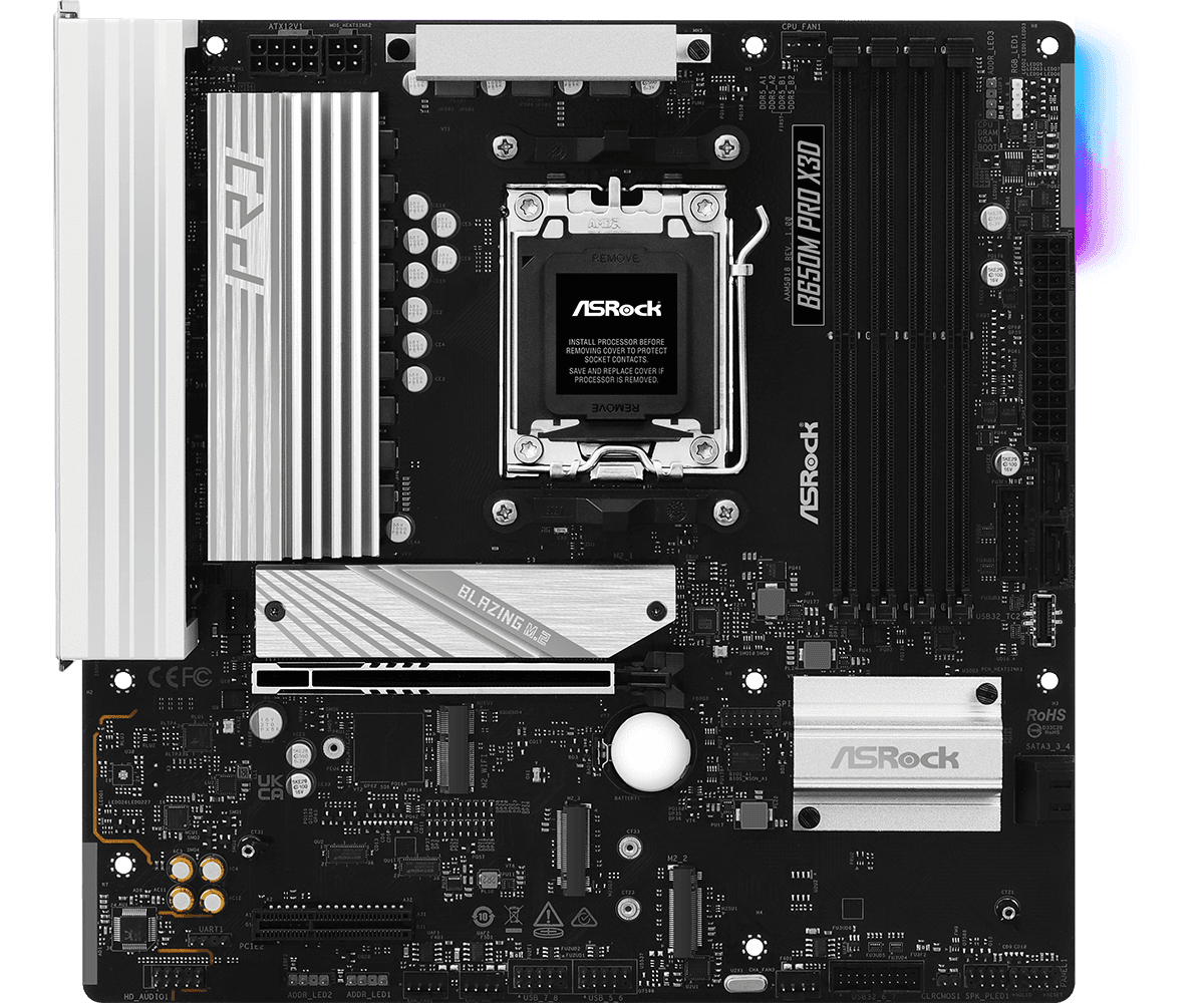 MOTHERBOARD ASROCK B650M PRO X3D AM5 DDR5 - mATX