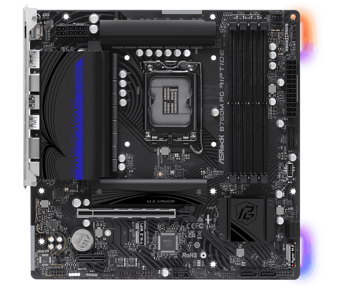 MOTHERBOARD ASROCK B760M PG RIPTIDE LGA1700 DDR5 - mATX