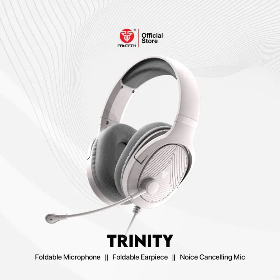 HEADSET FANTECH TRINITY MH88 WIRED MULTIPLATFORM FREE SPLITTER — WHITE