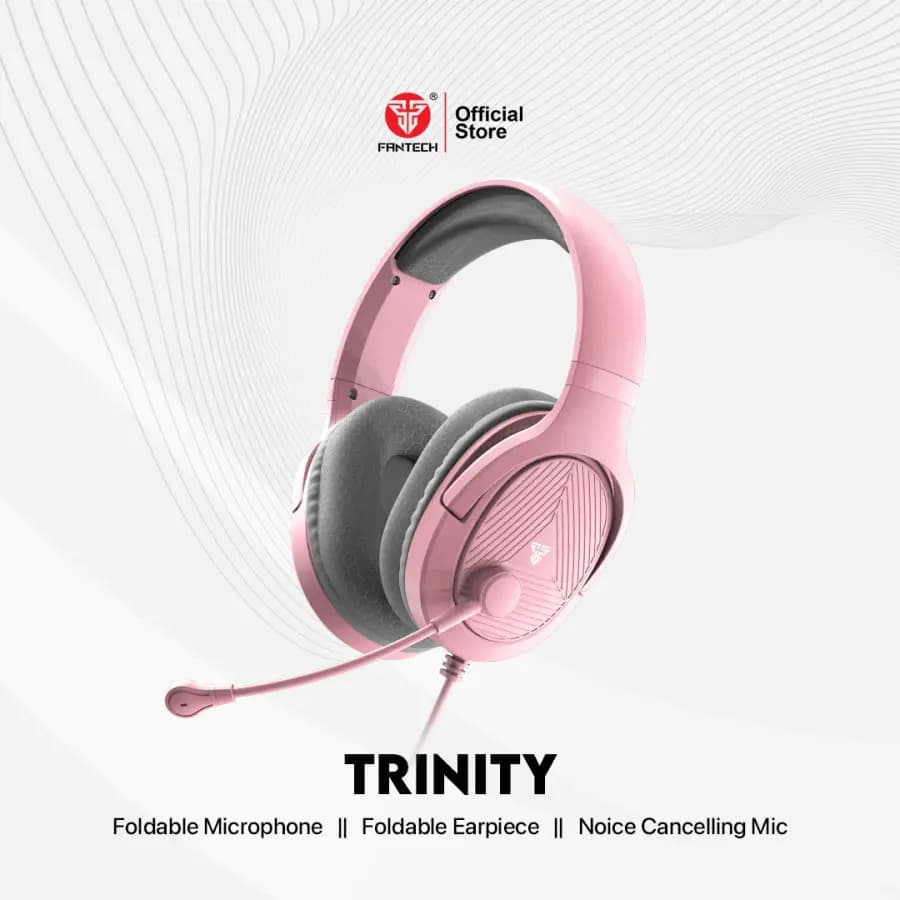 HEADSET FANTECH TRINITY MH88 WIRED MULTIPLATFORM FREE SPLITTER — PINK