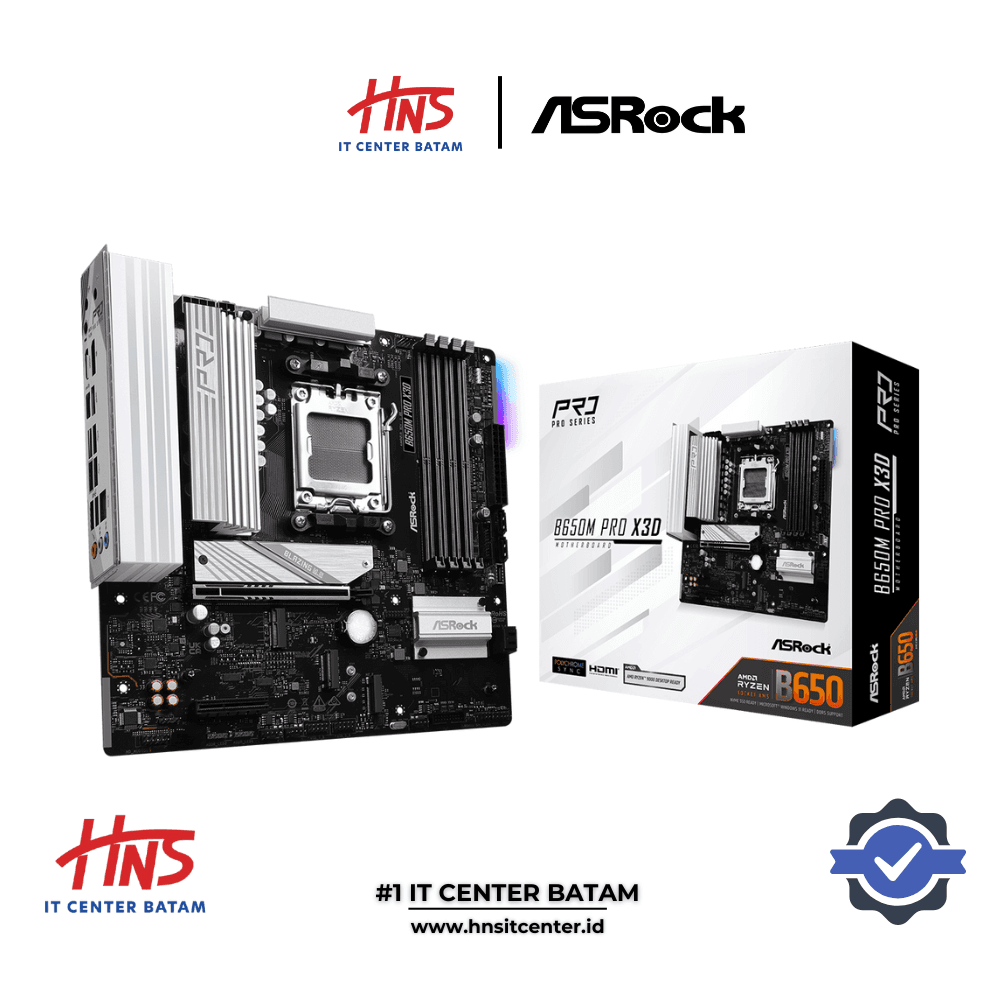 MOTHERBOARD ASROCK B650M PRO X3D AM5 DDR5 - mATX