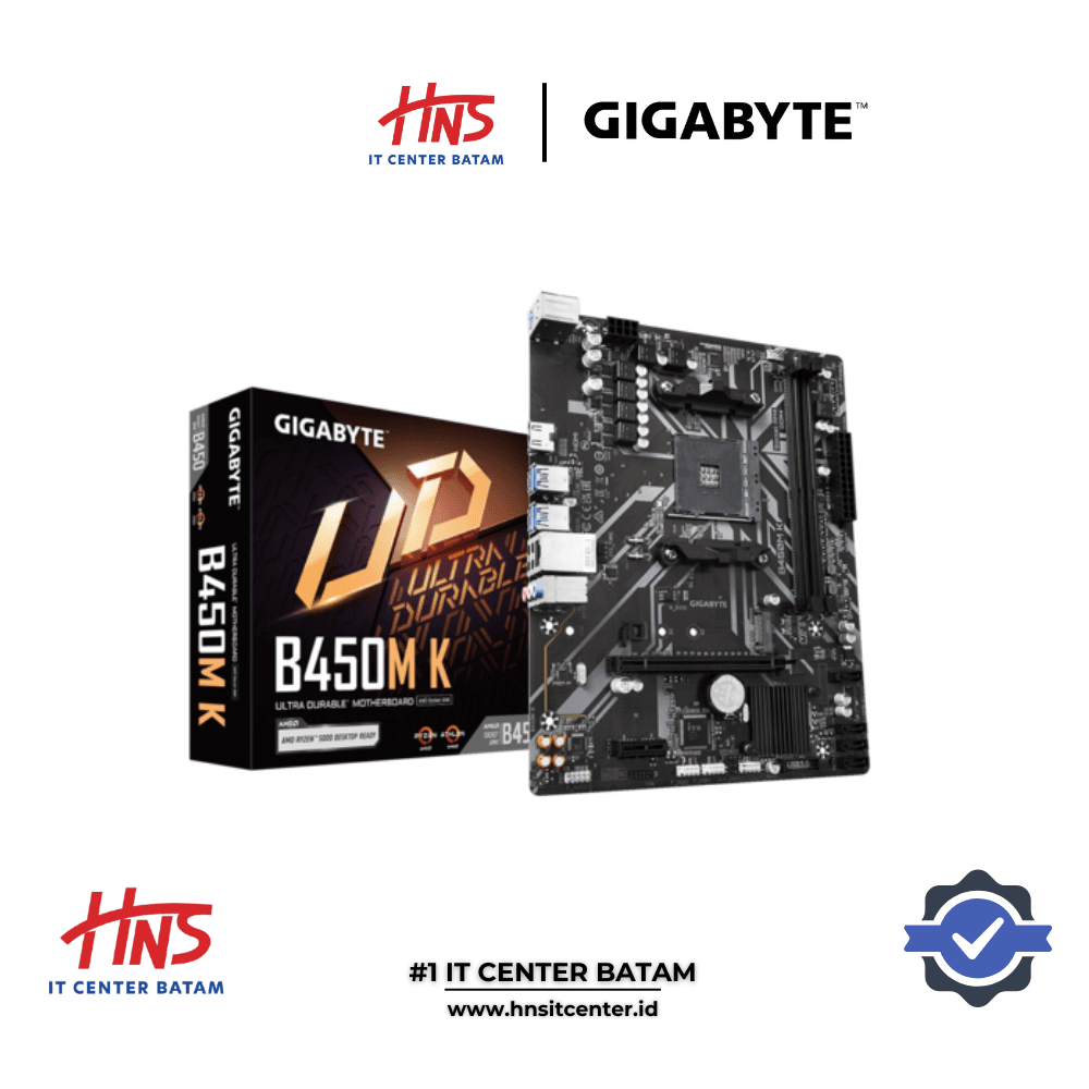 MOTHERBOARD GIGABYTE B450M K AM4 DDR4 - mATX