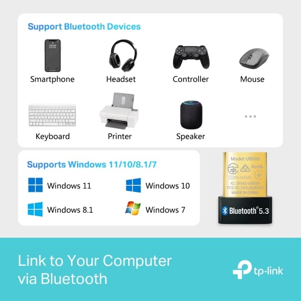 TP-LINK UB500 BLUETOOTH 5.3 NANO USB ADAPTER