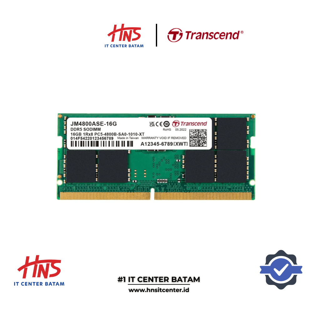 RAM NB DDR5 TRANSCEND SODIMM 16GB (1x16GB) 4800Mhz
