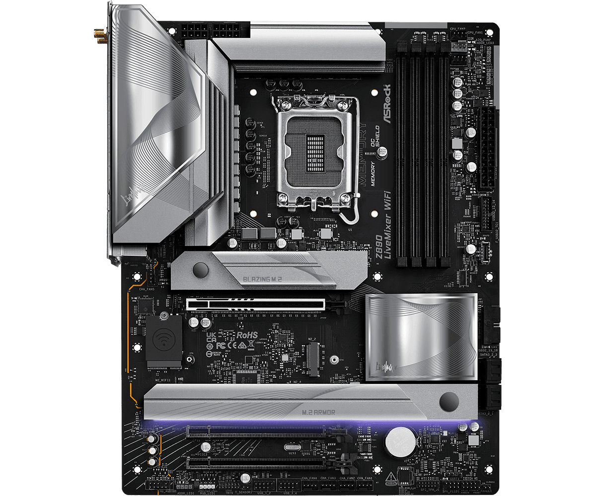 MOTHERBOARD ASROCK Z890 LiveMixer WIFI LGA1851 DDR5 - ATX