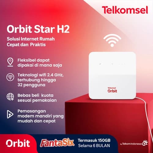 MODEM TELKOMSEL B320 ORBIT STAR H2 PORTABLE WIFI 4G HIGH SPEED DATA