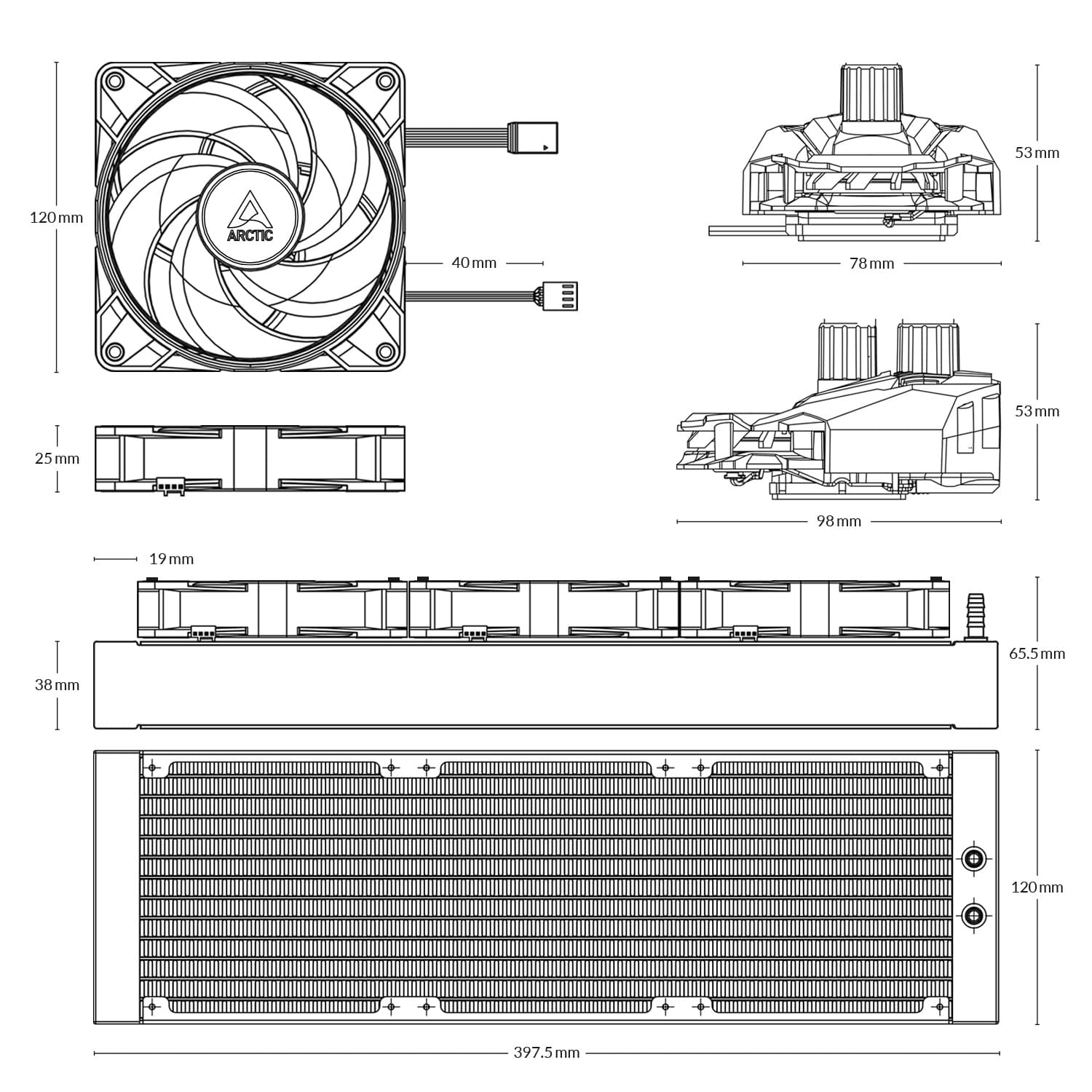 LIQUID COOLER ARCTIC LIQUID FREEZER II 360 A-RGB BLACK