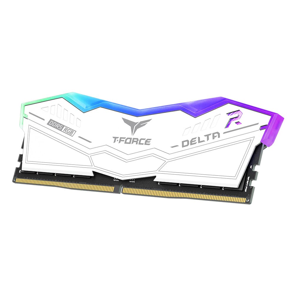 RAM PC DDR5 T-FORCE DELTA RGB 64GB (2x32GB) 6400Mhz RGB — WHITE