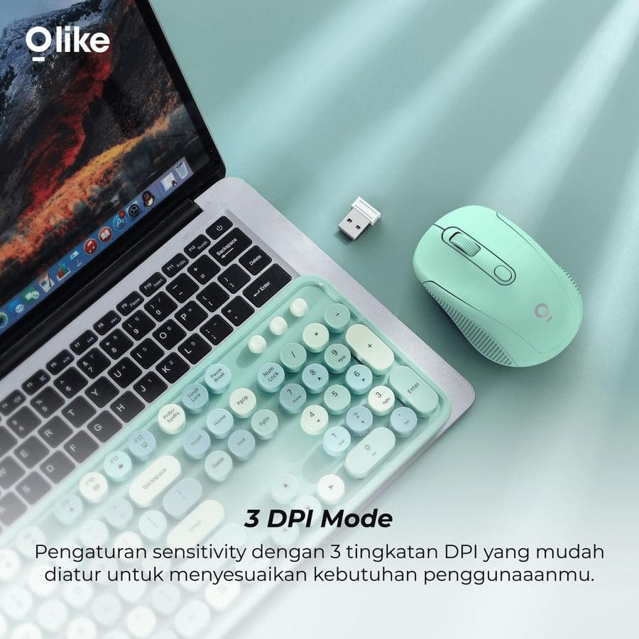 MOUSE OLIKE M2 WIRELESS OPTICAL MOUSE 2.4G KONEKSI