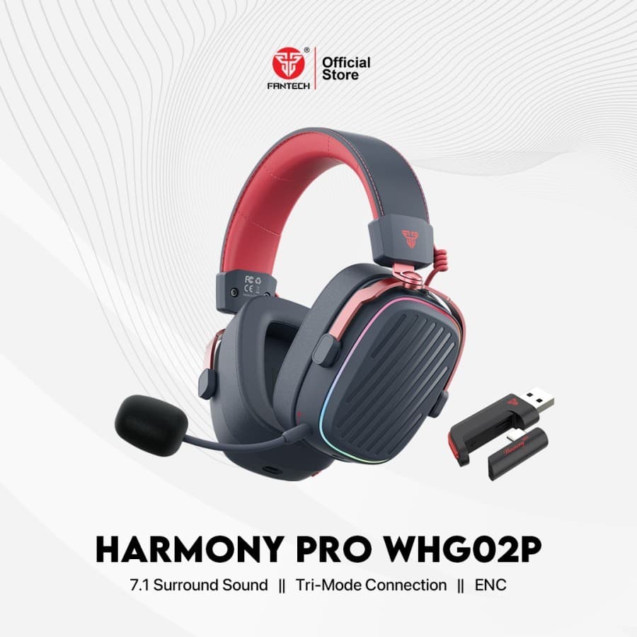 HEADSET FANTECH HARMONY PRO WHG02P TRI-MODE CONNECTIVITY