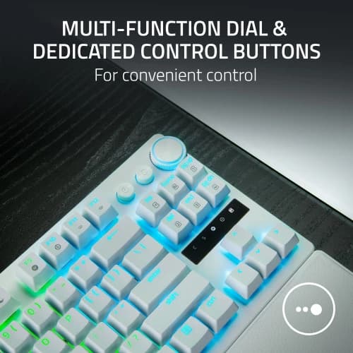 KEYBOARD RAZER HUNTSMAN V3 PRO TENKEYLESS (TKL) WHITE RAPID TRIGGER