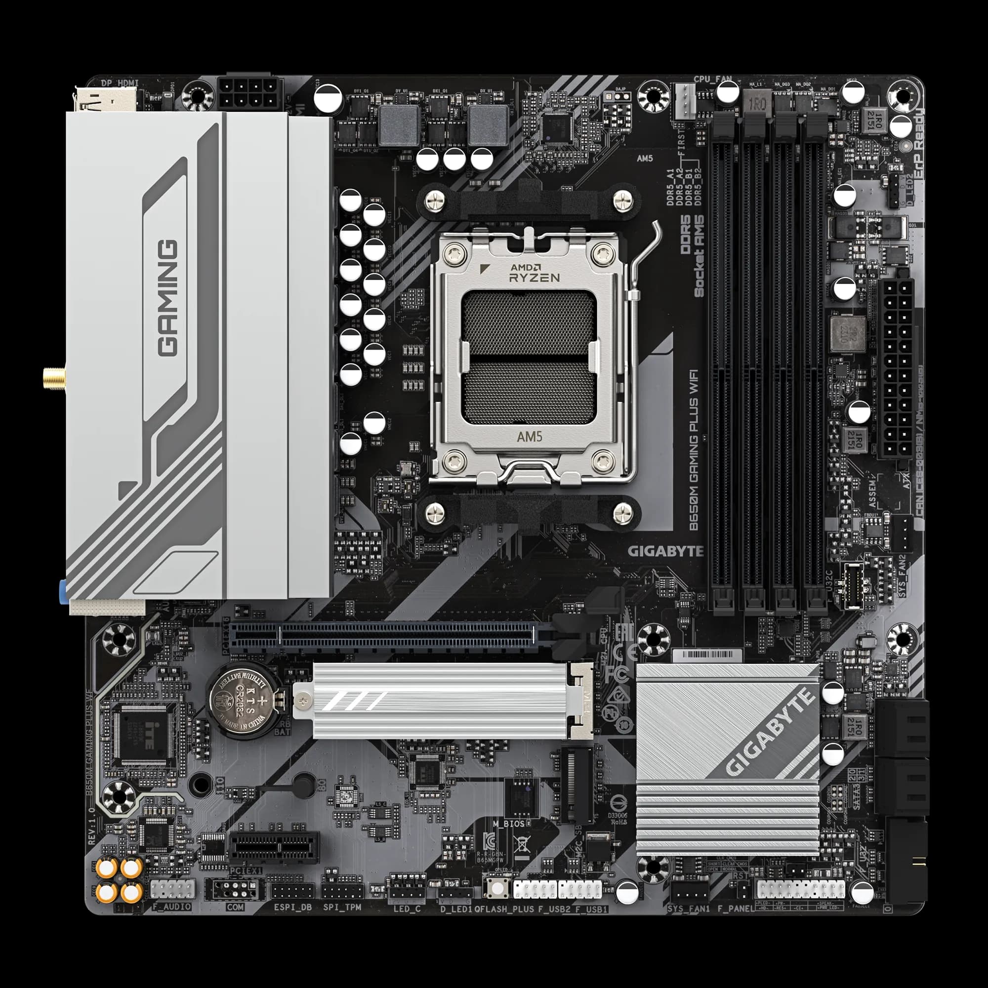 MOTHERBOARD GIGABYTE B650M GAMING PLUS WIFI AM5 DDR5 - mATX