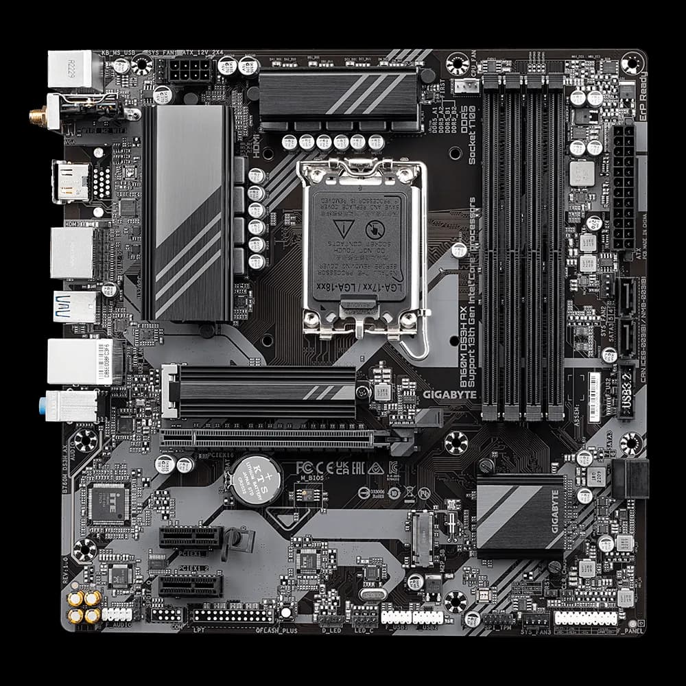 MOTHERBOARD GIGABYTE B760M DS3H AX LGA1700 DDR5 - mATX