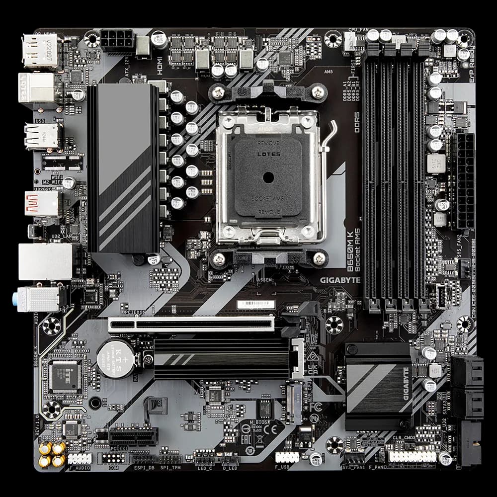 MOTHERBOARD GIGABYTE B650M K AM5 DDR5 - mATX