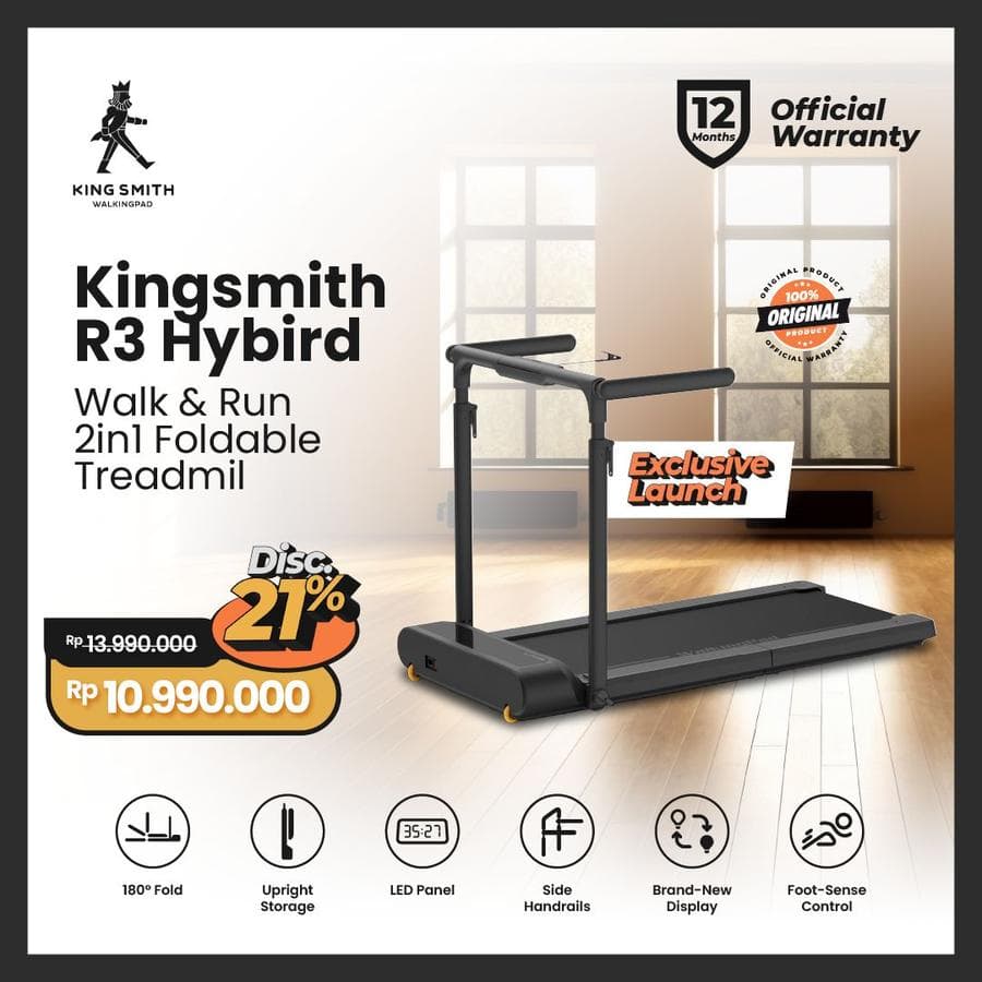 KINGSMITH WALKINGPAD R3 PRO 2 IN 1 FOLDABLE GYM FITNESS TREADMILL
