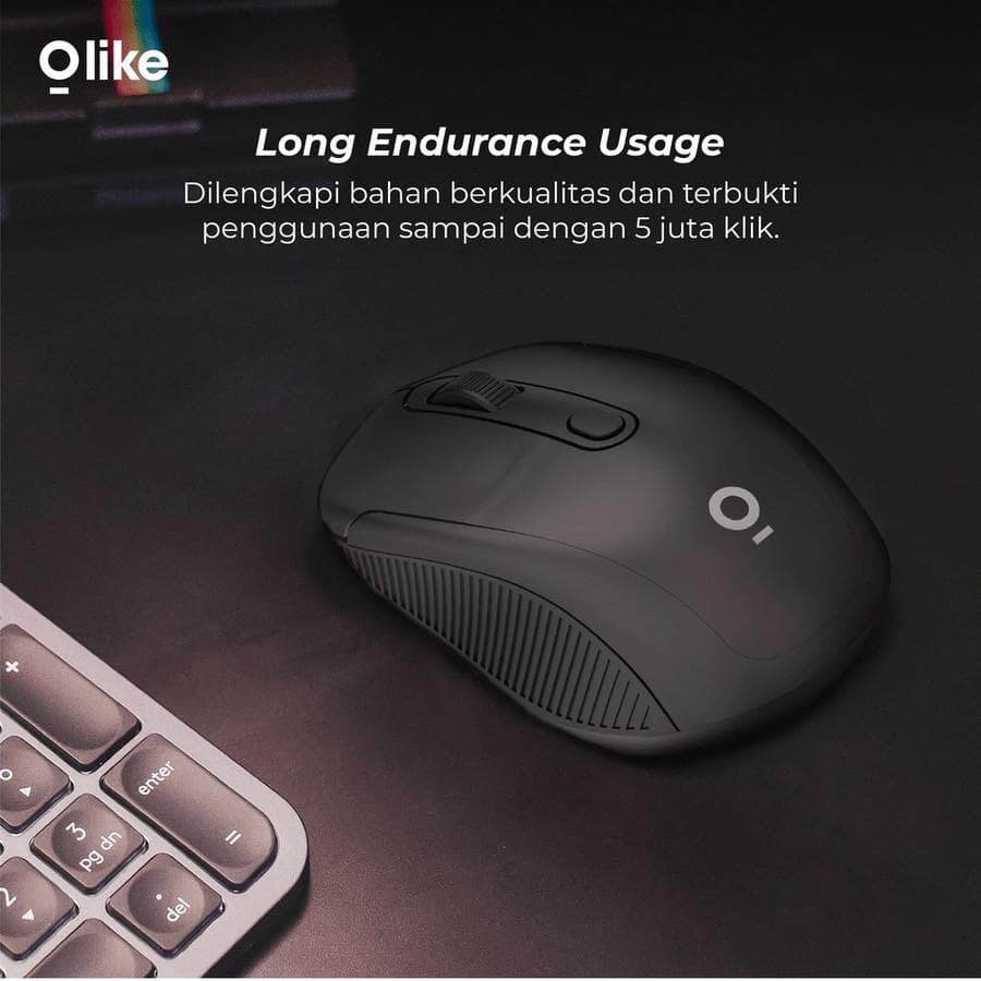 MOUSE OLIKE M2 WIRELESS OPTICAL MOUSE 2.4G KONEKSI