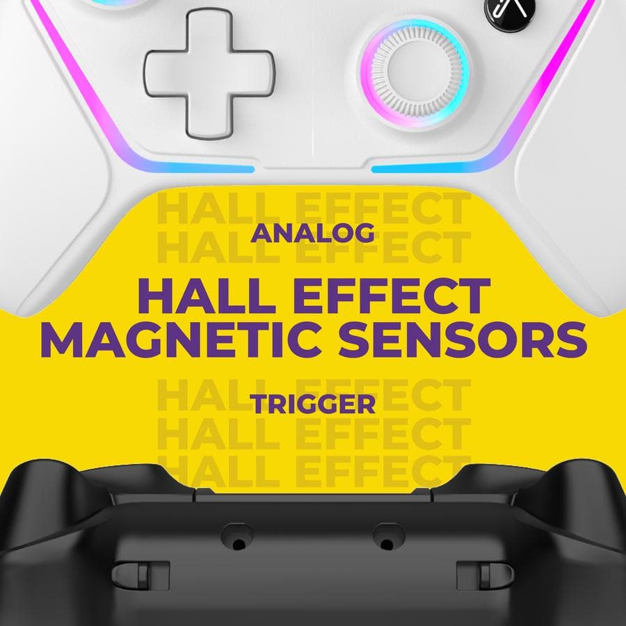 GAMEPAD SADES RYUNIX G80 HALL EFFECT DUAL MODE GAMING CONTROLLER
