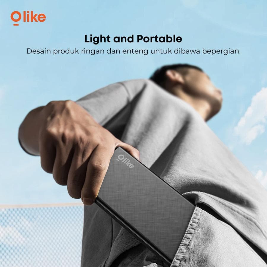 POWERBANK OLIKE P102 10.000 mAh DUAL PORT IN OUT 5V