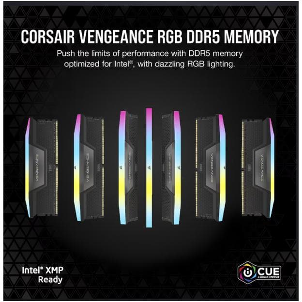 RAM PC DDR5 CORSAIR VENGEANCE RGB 64GB (2x32GB) 6000Mhz
