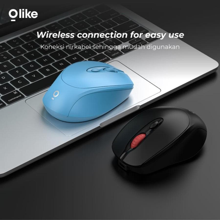 MOUSE OLIKE M4 WIRELESS MOUSE 2.4Ghz DONGLE USB 1600DPI RECHARGEABLE 500mAh