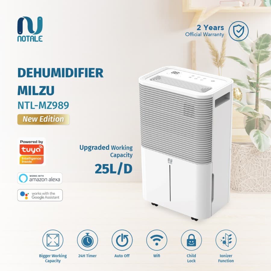 DEHUMIDIFIER NOTALE MILZU SMART WiFi 25L/Day - (NTL-MZ989)