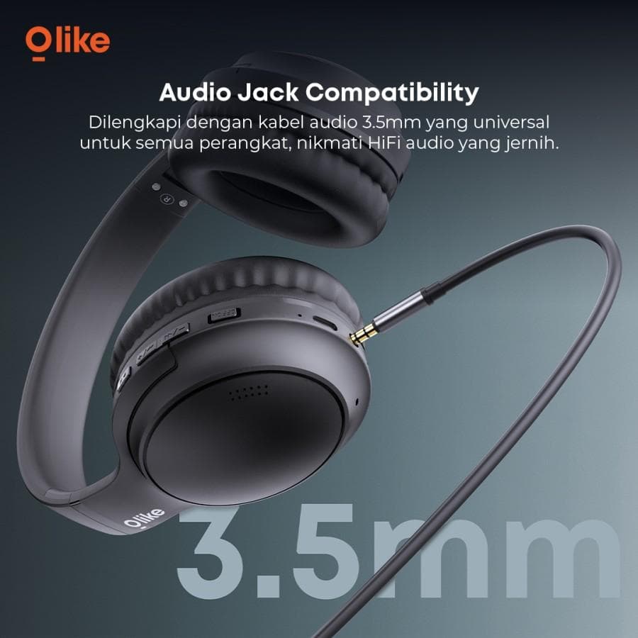 HEADSET OLIKE TITAN H1S WIRED 3.5mm AND BLUETOOTH 5.4 MAX DUAL MODE