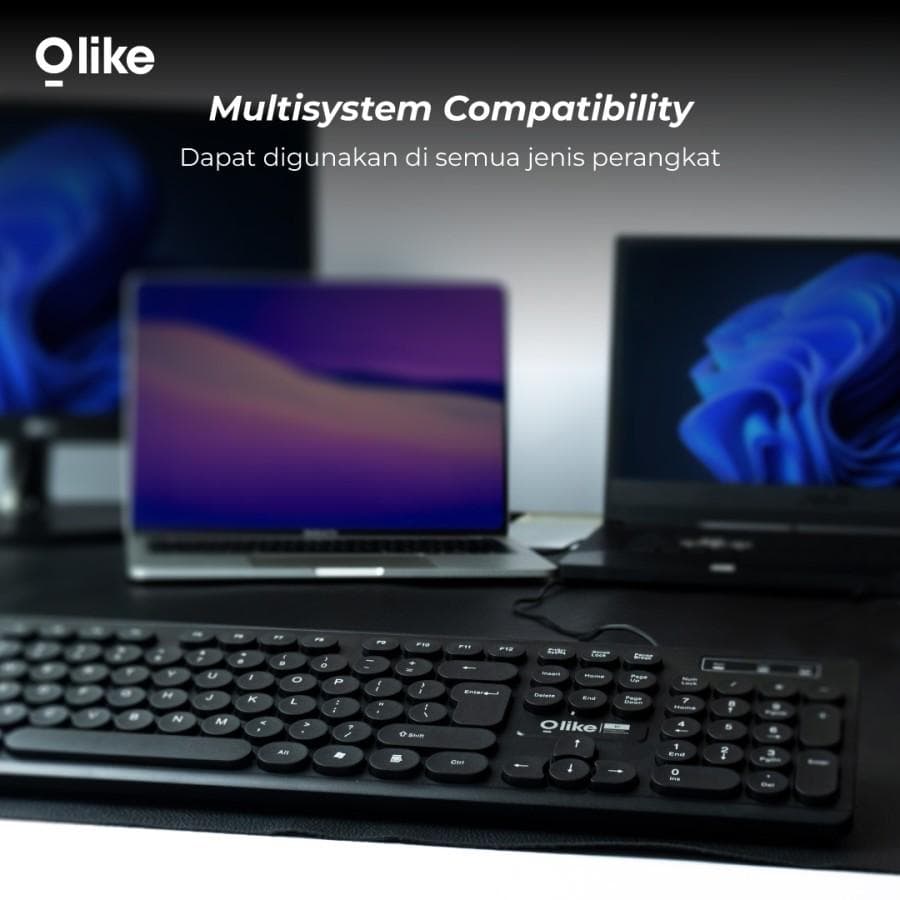 KEYBOARD OLIKE K1 WIRED KEYBOARD USB 1.5M