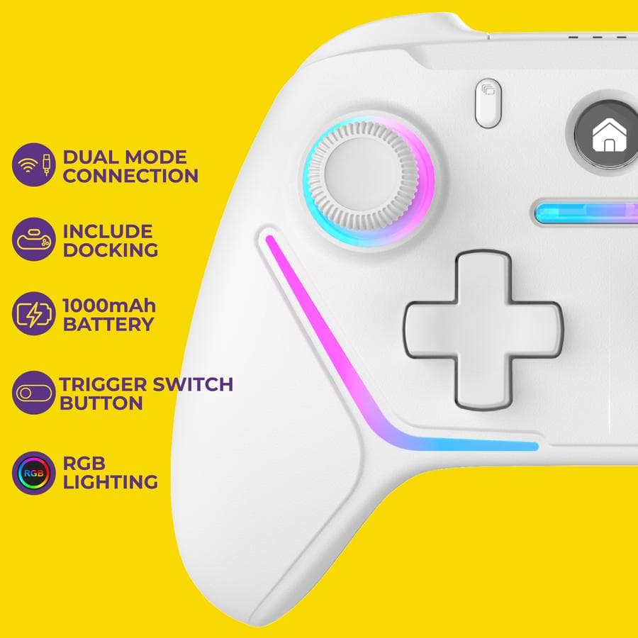 GAMEPAD SADES RYUNIX G80 HALL EFFECT DUAL MODE GAMING CONTROLLER