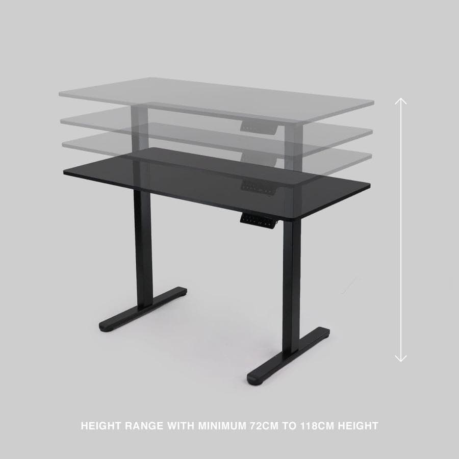 MEJA REXUS ADJUSTABLE RISE RXD-126 BLACK (60x120cm)