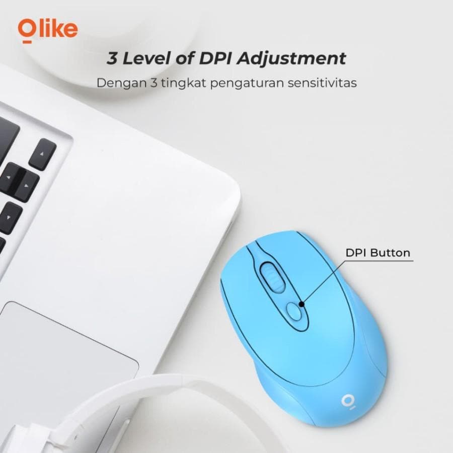 MOUSE OLIKE M4 WIRELESS MOUSE 2.4Ghz DONGLE USB 1600DPI RECHARGEABLE 500mAh