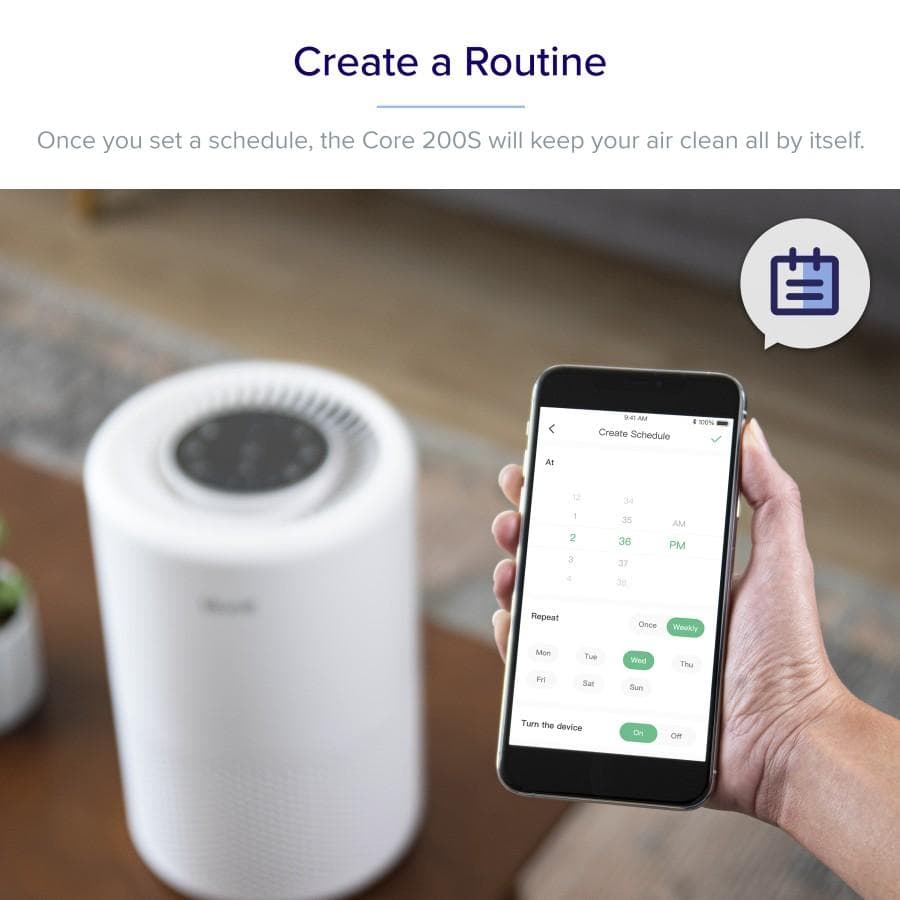 AIR PURIFIER LEVOIT CORE 200S SMART TRUE HEPA FILTER PEMBERSIH UDARA