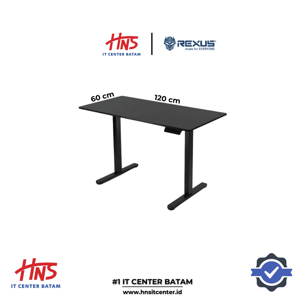 MEJA REXUS ADJUSTABLE RISE RXD-126 BLACK (60x120cm)